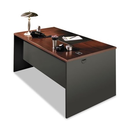 Hon HON, 38000 SERIES DESK SHELL, 60W X 30D X 29.5H, MAHOGANY/CHARCOAL 38932NS